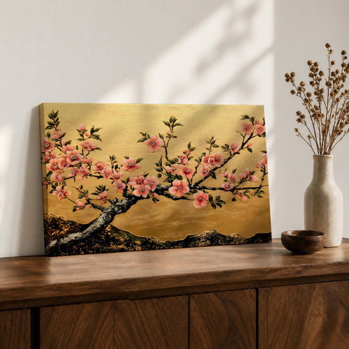 Cherry Blossom Wall Art Sakura Framed Canvas Japanese Botanical Asian Floral Boho Home Decor