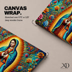 Our Lady of Guadalupe Wall Art Virgin Mary Framed Canvas Mexican Catholic Home Decor