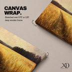 Wheat Field Wall Art Prairie Framed Canvas Panoramic Path Rustic Farmhouse Home Decor