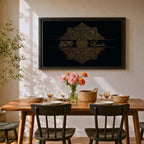 Bismillah Wall Art Gold Mandala Framed Canvas Islamic Calligraphy Geometric Muslim Home Decor