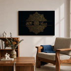 Bismillah Wall Art Gold Mandala Framed Canvas Islamic Calligraphy Geometric Muslim Home Decor