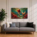 Mermaid Wall Art Sea Maiden Framed Canvas Ocean Fantasy Mythology Boho Home Decor