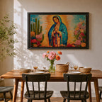 Our Lady of Guadalupe Wall Art Radiant Halo Framed Canvas La Guadalupana Catholic Decor