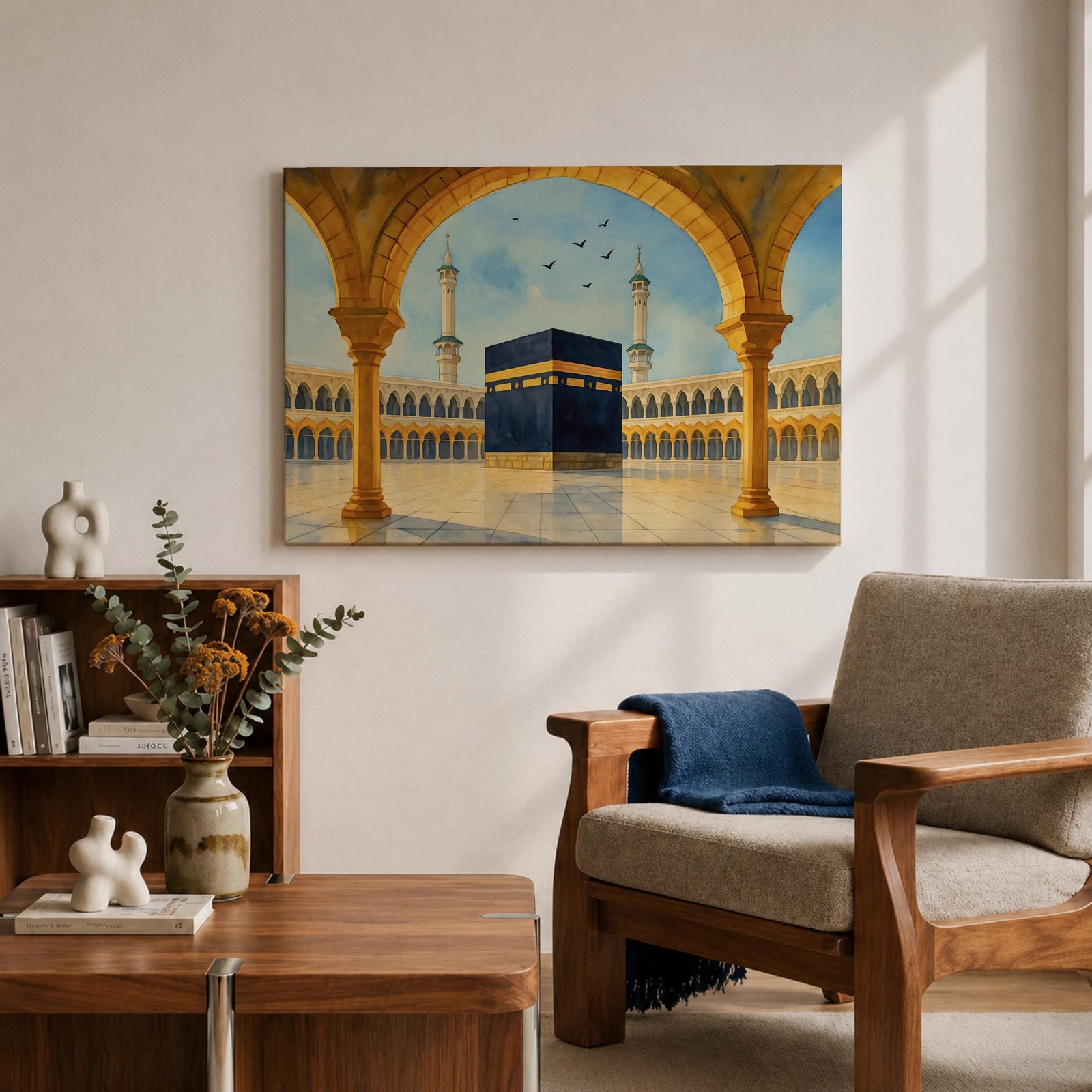 Kaaba Wall Art Arch View Framed Canvas Masjid Al Haram Mecca Hajj Islamic Decor