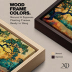 Oak Tree Wall Art Quercus Framed Canvas Landscape Sunset Rustic Farmhouse Home Decor