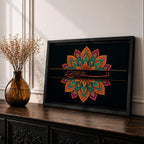 Bismillah Wall Art Arabic Calligraphy Framed Canvas Quran Ramadan Islamic Allah Muslim Home Decor