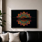 Bismillah Wall Art Arabic Calligraphy Framed Canvas Quran Ramadan Islamic Allah Muslim Home Decor