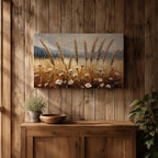 Wheat Field Wall Art Barley Field Framed Canvas Harvest Rustic Landscape Farmhouse Home Decor