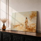 Good Shepherd Wall Art Christ the Shepherd Framed Canvas Biblical Farmhouse Christian Home Decor