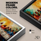 Last Supper Wall Art Jesus and Apostles Framed Canvas Biblical Impasto Christian Home Decor
