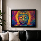 Buddha Wall Art Shakyamuni Framed Canvas Meditation Zen Buddhist Spiritual Living Room Decor