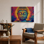 Buddha Wall Art Shakyamuni Framed Canvas Meditation Zen Buddhist Spiritual Living Room Decor