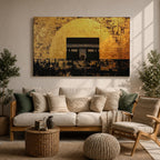Kaaba Mecca Wall Art Sacred Kaaba Framed Canvas Islamic Mosque Prayer Room Decor