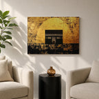 Kaaba Mecca Wall Art Sacred Kaaba Framed Canvas Islamic Mosque Prayer Room Decor