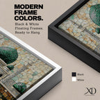 Masjid Al Nabawi Wall Art Prophets Mosque Framed Canvas Green Dome Mosaic Islamic Decor