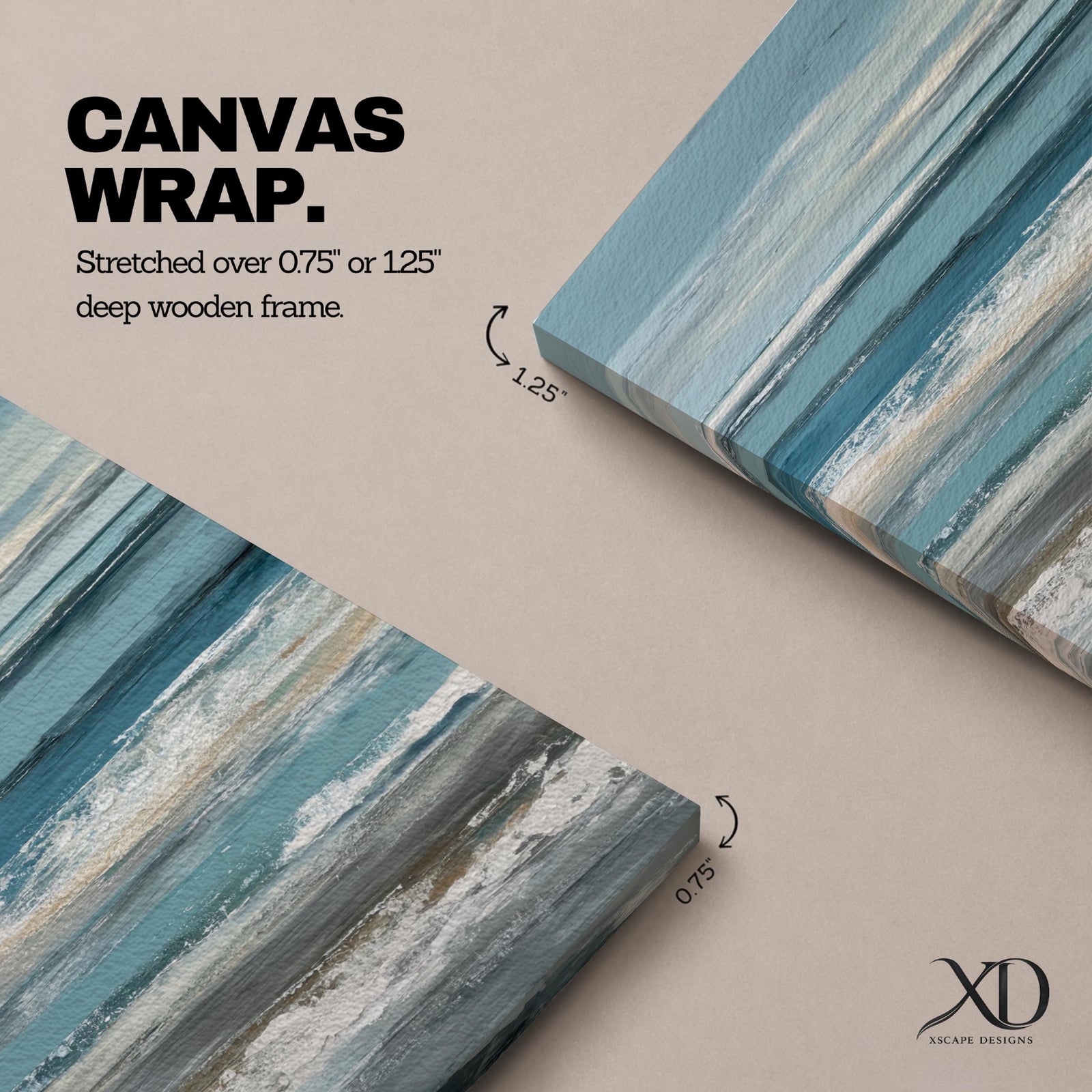Create a calming retreat with this Ocean Wave Wall Art, featuring soft blue-gray coastal tones and layered abstract seascape textures. This serene canvas print captures the peaceful rhythm of the ocean, making it a beautiful addition to beach homes, bedrooms, living rooms, or coastal-inspired interiors.