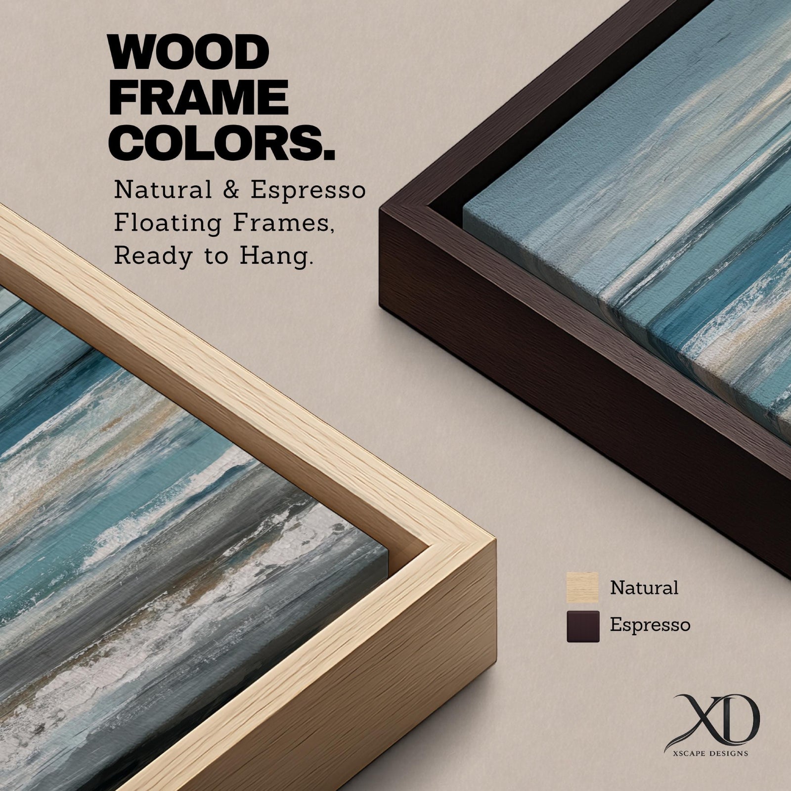 Create a calming retreat with this Ocean Wave Wall Art, featuring soft blue-gray coastal tones and layered abstract seascape textures. This serene canvas print captures the peaceful rhythm of the ocean, making it a beautiful addition to beach homes, bedrooms, living rooms, or coastal-inspired interiors.