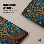 Bring harmony and elegance into your home with this Tree of Life Wall Art, featuring striking teal and gold leaves against a richly textured charcoal background. Twisting branches and intricate roots create a contemporary botanical design that symbolizes strength, growth, and connection, making it a beautiful centerpiece for spiritual and modern interiors.