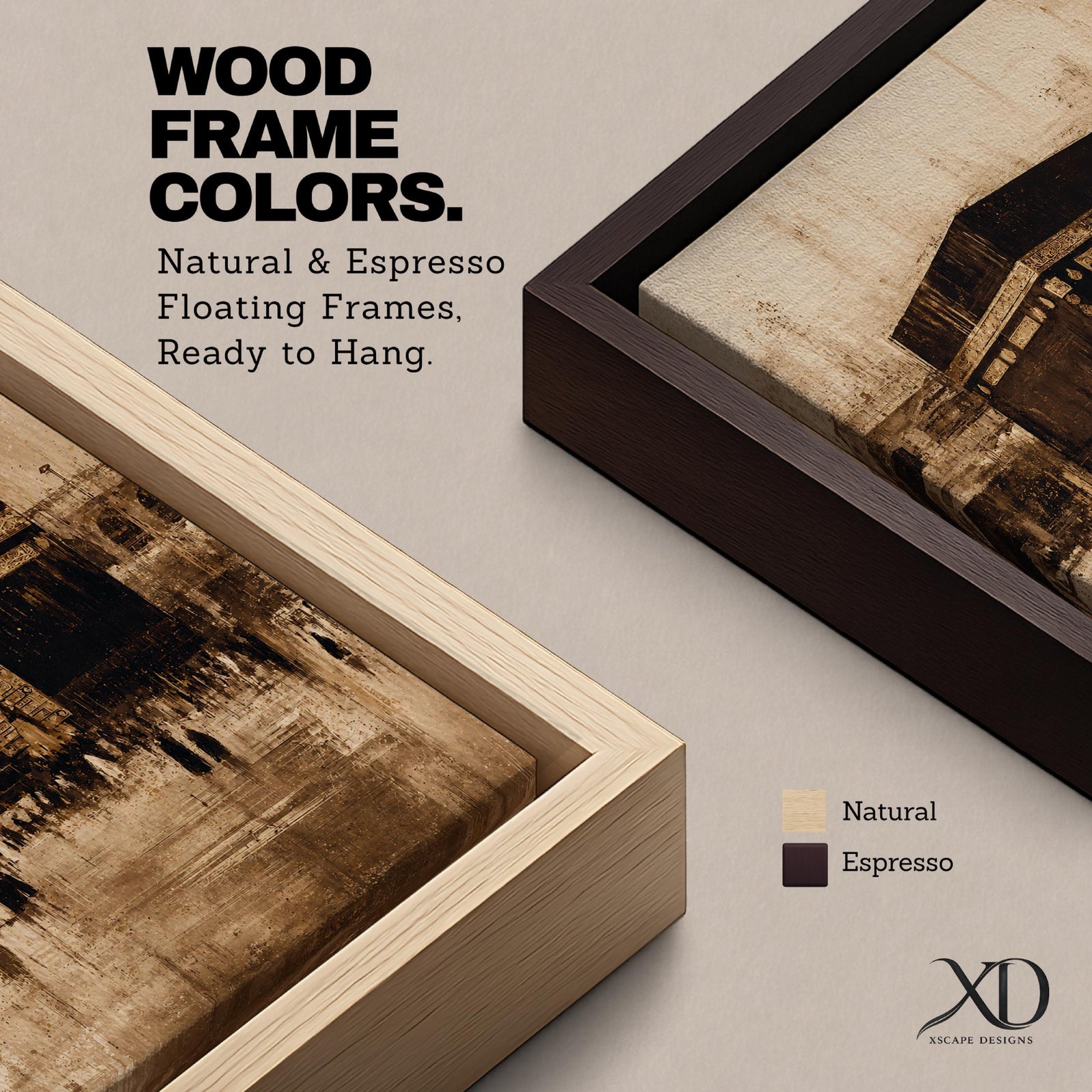 Bring the sacred beauty of Islam into your home with this Kaaba Wall Art, featuring a vintage sepia impressionist portrayal of the Holy Kaaba in Mecca. Rich neutral tones, expressive textures, and timeless painterly details create a peaceful focal point for prayer rooms and elegant Islamic interiors.