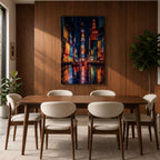 Bring the energy of Manhattan into your space with this Times Square Wall Art, featuring vibrant neon reflections shimmering across rain-soaked streets in a rich impressionist style. Bold city lights, expressive brushwork, and dramatic nighttime colors make this New York canvas a striking centerpiece for offices, lofts, and modern interiors.