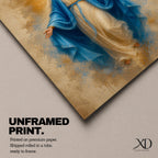 Bring peace and inspiration into your home with this Our Lady of Grace Wall Art, featuring the Blessed Virgin Mary in flowing blue robes illuminated by a radiant gold halo. Soft neutral tones and timeless Christian artistry create a beautiful centerpiece for prayer rooms, living rooms, and sacred spaces.