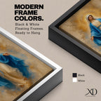 Bring peace and inspiration into your home with this Our Lady of Grace Wall Art, featuring the Blessed Virgin Mary in flowing blue robes illuminated by a radiant gold halo. Soft neutral tones and timeless Christian artistry create a beautiful centerpiece for prayer rooms, living rooms, and sacred spaces.