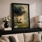 Reflect on faith and peace with this Jesus Praying Wall Art, portraying Christ seated beneath a tree in a tranquil garden rendered in soft impressionist brushstrokes. Neutral earth tones, atmospheric light, and a serene landscape create a meaningful focal point for Christian homes and prayer spaces.