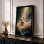 Bring timeless faith and serenity into your home with this Madonna and Child Wall Art, featuring heavenly sunbeams illuminating a peaceful wildflower meadow. This elegant Christian canvas print celebrates maternal love with soft painterly details, making it a beautiful focal point for any prayer room, nursery, or living space.