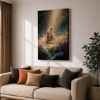 Bring timeless faith and serenity into your home with this Madonna and Child Wall Art, featuring heavenly sunbeams illuminating a peaceful wildflower meadow. This elegant Christian canvas print celebrates maternal love with soft painterly details, making it a beautiful focal point for any prayer room, nursery, or living space.