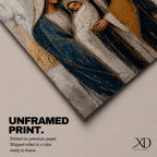Celebrate faith and family with this Holy Family Wall Art, featuring Mary, Joseph, and the infant Jesus in a beautifully textured painterly style with elegant gold leaf-inspired accents. This timeless Catholic canvas print brings warmth, peace, and devotion to prayer rooms, home altars, churches, or living spaces.