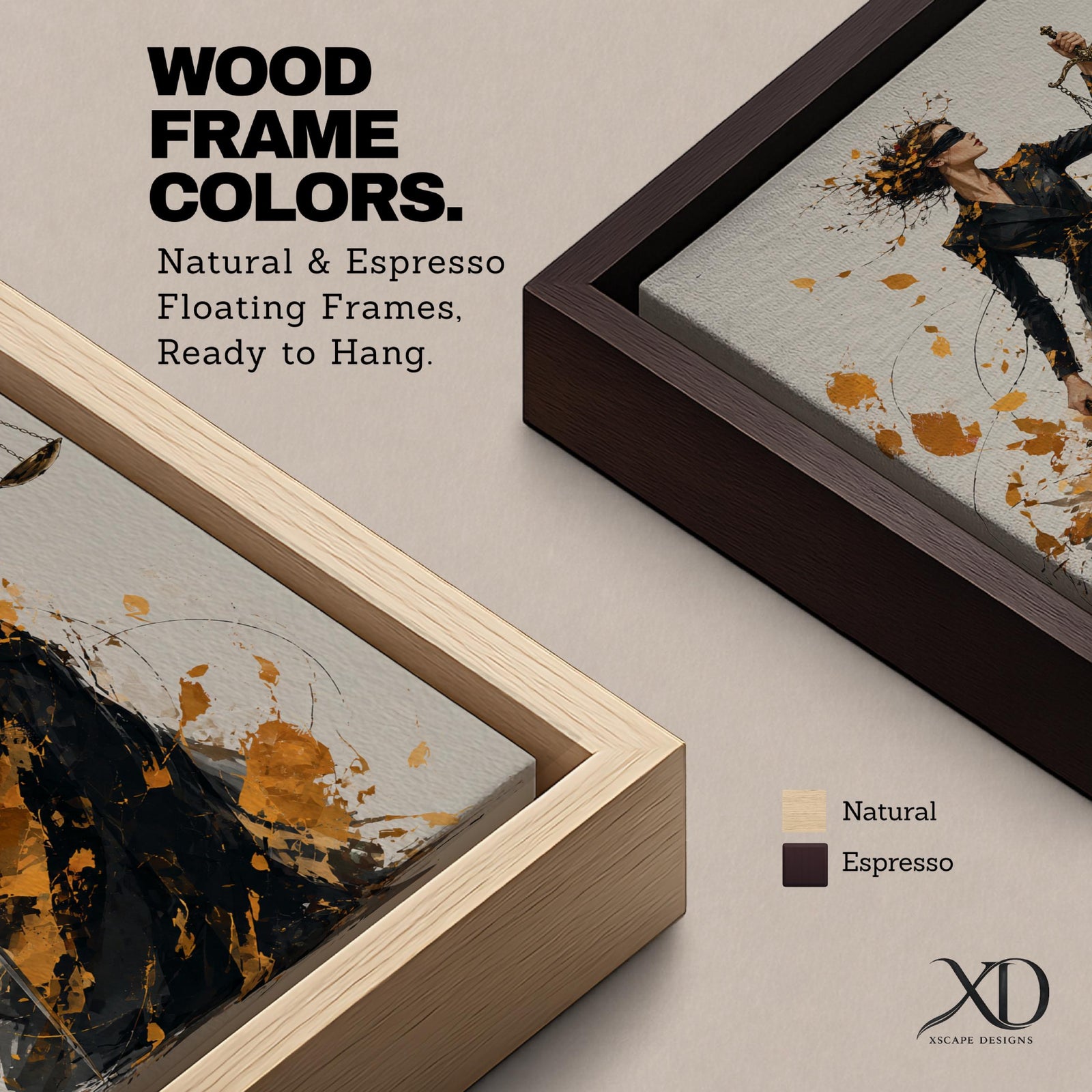 Add sophistication to your legal space with this Lady Justice Wall Art, featuring a striking abstract depiction of the blindfolded goddess holding the scales of justice. Bold gold splashes and expressive brushstrokes create a powerful canvas print for lawyer offices, law firms, and courtrooms.
