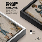 Modern Lady Justice wall art featuring a stylish woman in sunglasses, polka dot blazer, ripped jeans, and heels holding scales and a sword in a fashion-inspired legal portrait.