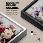 Peony Wall Art Bouquet Framed Canvas Botanical Garden Impasto Floral Bedroom Home Decor