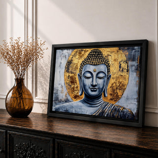 Buddha Wall Art Siddhartha Framed Canvas Zen Spiritual Meditation Boho Home Decor