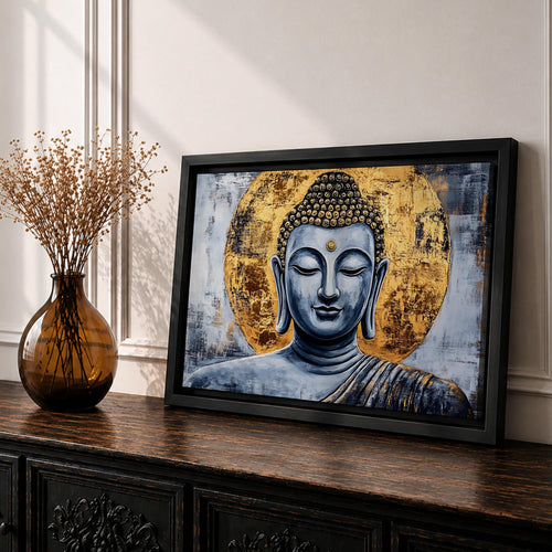 Buddha Wall Art Siddhartha Framed Canvas Zen Spiritual Meditation Boho Home Decor