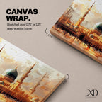 Masjid Nabawi Wall Art  Green Dome Framed Canvas Prophets Mosque Islamic Home Decor