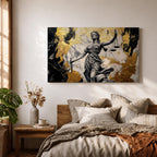 Lady Justice Wall Art Scales Balance Framed Canvas Legal Symbol Attorney Law Office Decor