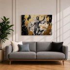 Lady Justice Wall Art Scales Balance Framed Canvas Legal Symbol Attorney Law Office Decor