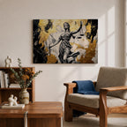 Lady Justice Wall Art Scales Balance Framed Canvas Legal Symbol Attorney Law Office Decor