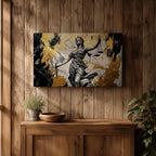 Lady Justice Wall Art Scales Balance Framed Canvas Legal Symbol Attorney Law Office Decor