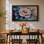 Peony Wall Art Garden Blossom Framed Canvas Botanical Floral Elegant Bedroom Home Decor