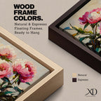Peony Wall Art Blossom Framed Canvas Botanical Romantic Impasto Floral Living Room Home Decor