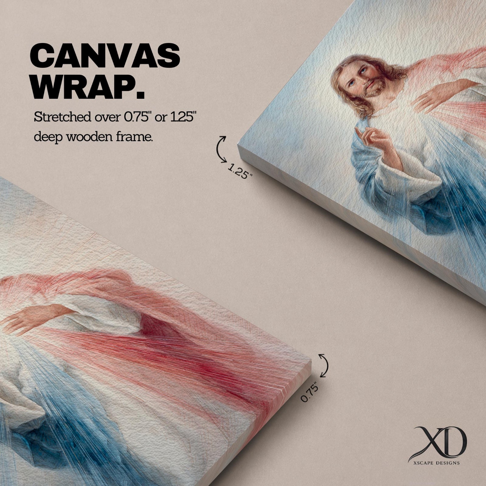 Inspire faith and hope with this Divine Mercy Jesus Wall Art, featuring radiant rays of mercy flowing from Christ in a soft painterly style. This beautiful Christian canvas print brings peace and devotion to prayer rooms, churches, and faith-filled homes.