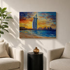 Burj Al Arab Wall Art Dubai Marina Framed Canvas UAE Skyline Living Room Decor