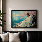Jesus Wall Art Christ Framed Canvas Biblical Christian Prayer Room Catholic Home Decor