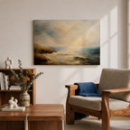 Seascape Wall Art Ocean View Framed Canvas Coastal Shore Beach House Home Decor