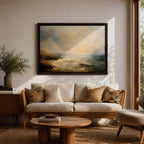 Seascape Wall Art Ocean View Framed Canvas Coastal Shore Beach House Home Decor