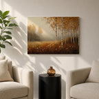 Birch Forest Wall Art Aspen Trees Framed Canvas Autumn Landscape Rustic Cabin Home Decor