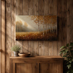 Birch Forest Wall Art Aspen Trees Framed Canvas Autumn Landscape Rustic Cabin Home Decor