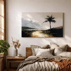 Palm Tree Wall Art Tropical Palm Framed Canvas Coastal Beach House Home Decor